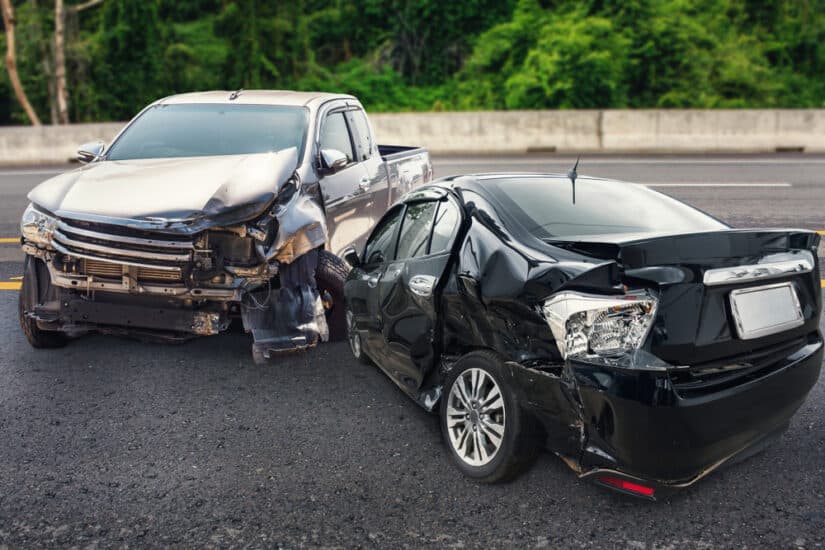 Photo of a car accident